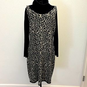 Calvin Klein leopard sweater dress